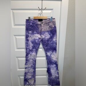 Valabasas purple tie dye stacked jeans 32 x 36
